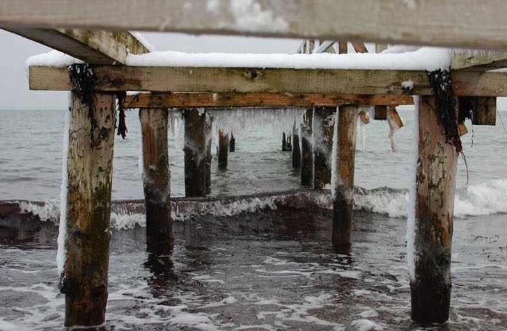 Eissteg in der Ostsee